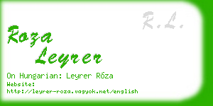 roza leyrer business card